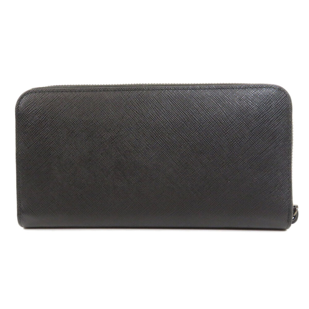 Prada Leather Long Wallet Black